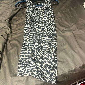 Black and white pattern blouse